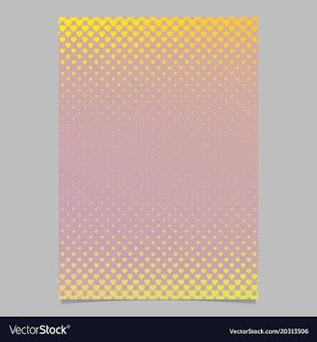 Gradient heart pattern brochure template vector image