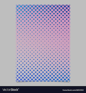 Gradient heart pattern brochure template vector image
