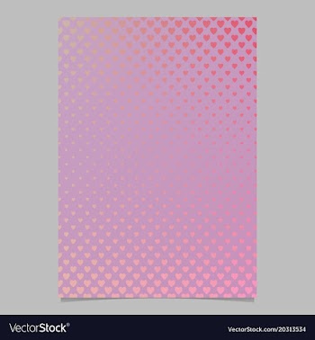 Gradient heart pattern brochure template vector image