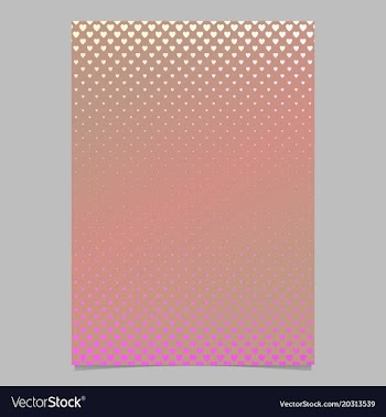 Gradient heart pattern page template - brochure vector image