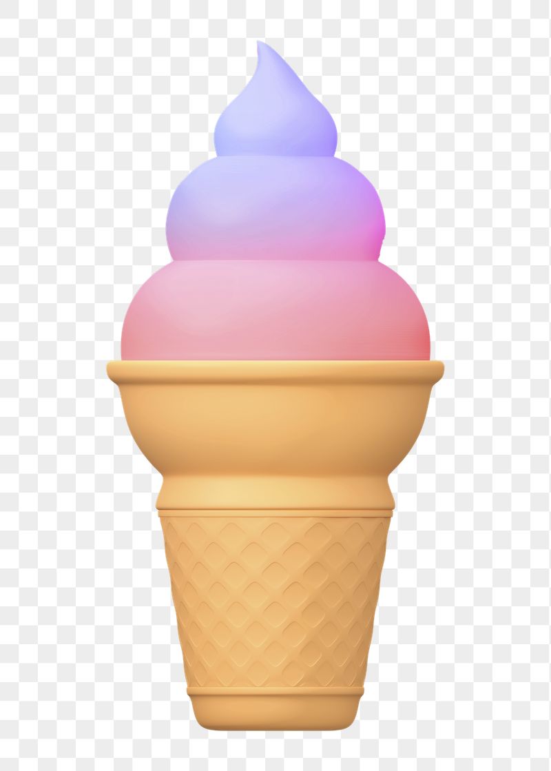 Gradient ice cream png sticker, | Free PNG - rawpixel