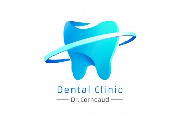 Gradient modern logo of a dental clinic, Free Vector