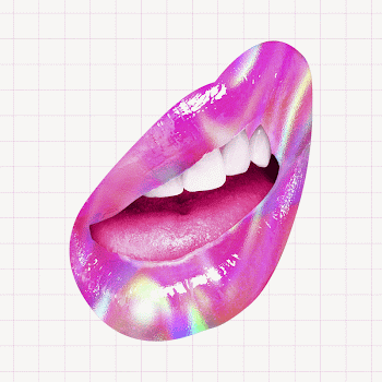 Gradient pink lips, funky design | Free Photo - rawpixel