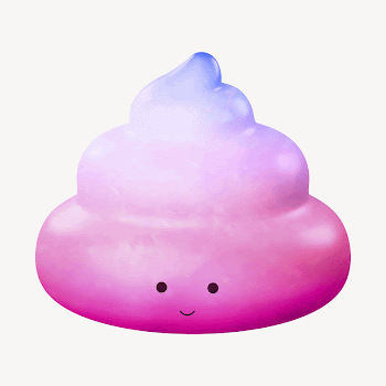 Gradient pink poop, 3D rendering | Free Photo - rawpixel