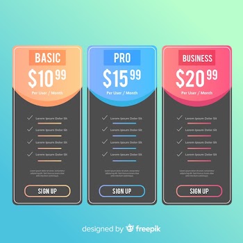 Gradient price list collection