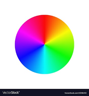 Gradient rainbow circle design vector image