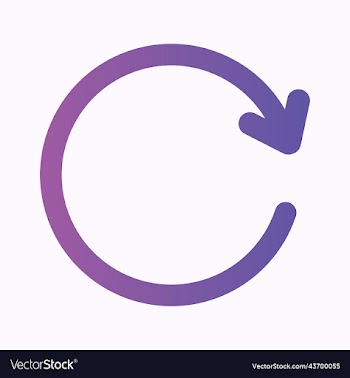 gradient refresh outline flat icon