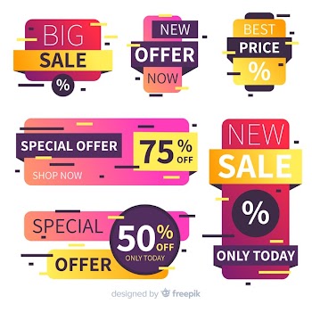 Gradient sale label collection