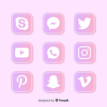 Gradient social media logo collection Free Vector