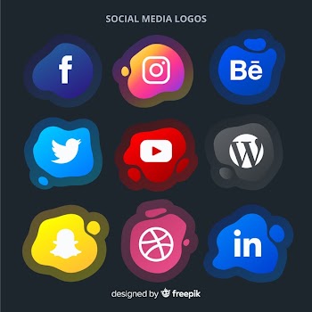 Gradient social media logo pack