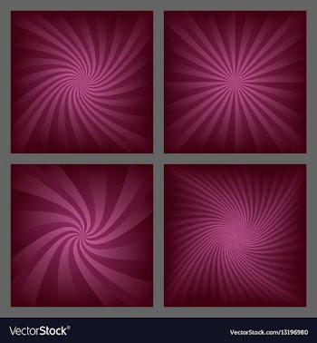 Gradient spiral and ray burst background set vector image