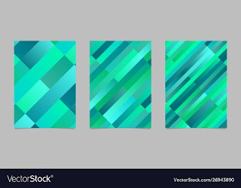 Gradient stripe flyer design set - abstract vector image