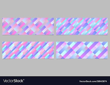 Gradient stripe pattern banner template set vector image