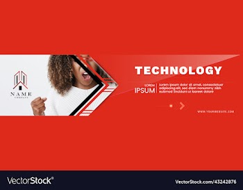 gradient texture technology linkedin banner free v