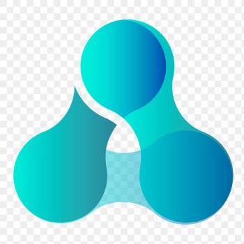 Gradient triangle molecule logo png technology icon design