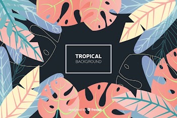 Gradient tropical background Free Vector