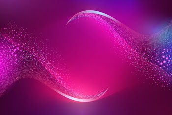 Gradient violet glowing particles background Free Vector