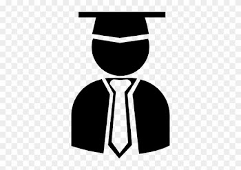 Graduate Student With Graduation Cap, Toga And Tie - Icone Estudante