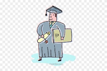 Graduate With His Diploma Royalty Free Vector Clip - Graduate With His Diploma Royalty Free Vector Clip