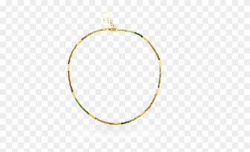 Graduated In Green And Brunette Sapphire And 24k Gold - Circle