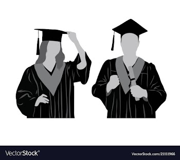  					Graduates silhouette vector image														