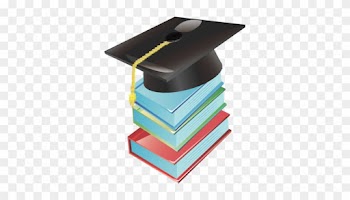 Graduation Cap And Diploma Clipart - Books With Graduation Hat Clipart Png