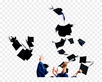 Graduation Cap Clipart - Flying Graduation Cap Png