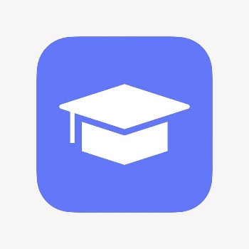 Graduation cap, education icon, flat | Free Icons - rawpixel