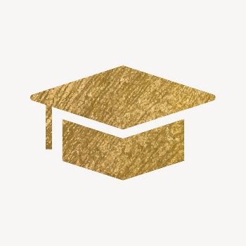 Graduation cap, education icon, gold | Free Icons - rawpixel