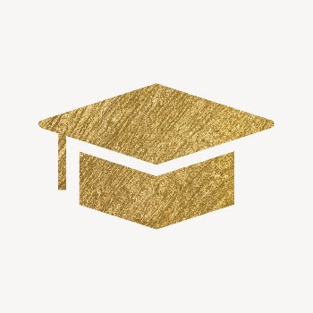 Graduation cap, education icon, gold | Free Icons - rawpixel