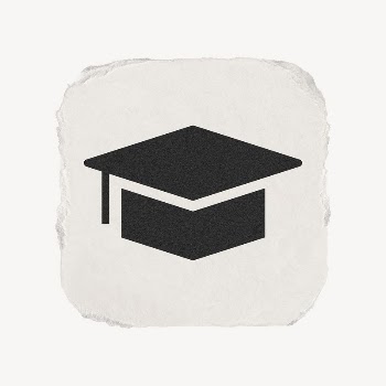 Graduation cap, education icon, ripped | Free Icons - rawpixel