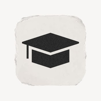 Graduation cap, education icon, ripped | Free Icons - rawpixel
