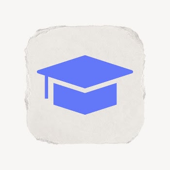 Graduation cap, education icon, ripped | Free Icons - rawpixel