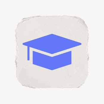 Graduation cap, education icon, ripped | Free Icons - rawpixel