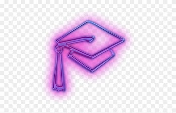 Graduation Cap Icon Clipart - Neon Graduation Hat Png