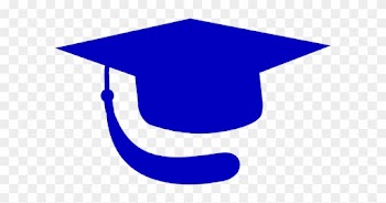 Graduation Cap Vector Blue
