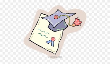 Graduation Cap With Diploma Royalty Free Vector Clip - Master's Degree