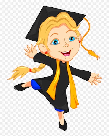Graduation Cards, Happy Girls, Stock Illustrations, - Happy Graduates
