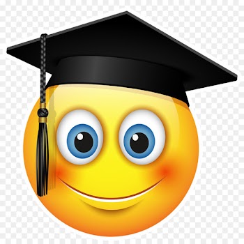 Graduation ceremony Emoticon Emoji Smiley Square academic cap - Graduated 