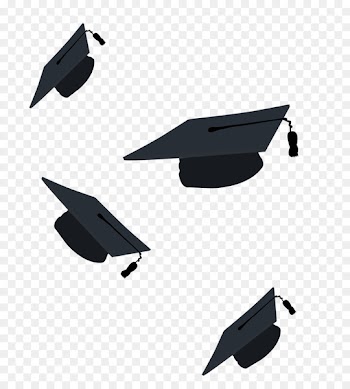 Graduation ceremony Graduate University Wedding invitation Letter Paper - Black academic caps 