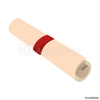 graduation certificate roll icon