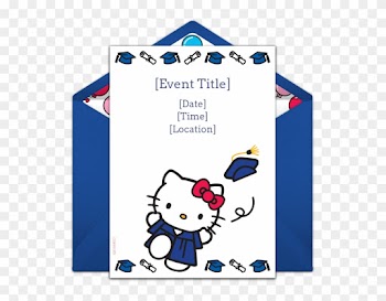 Graduation Clipart Hello Kitty - Hello Kitty Graduation Invitations