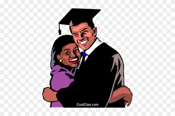 Graduation Day Royalty Free Vector Clip Art Illustration - Graduation Day Royalty Free Vector Clip Art Illustration