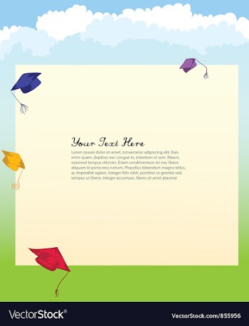Graduation hats vector image