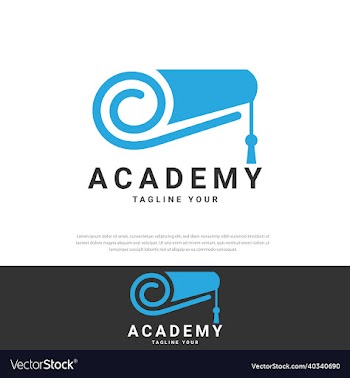 graduation letter roll logo unique design can
