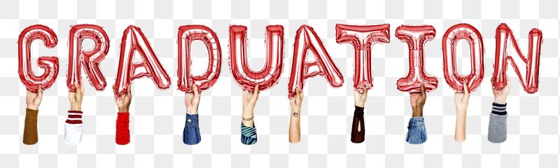 Graduation png, letter foil balloon, | Free PNG - rawpixel