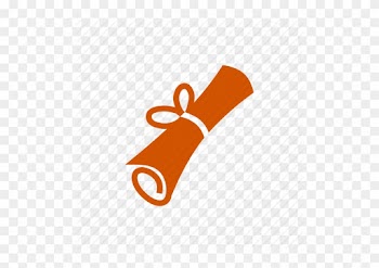 Graduation Scroll - Certificate Icon Orange Png