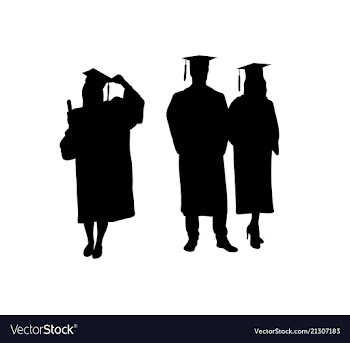  					Graduation silhouette vector image														