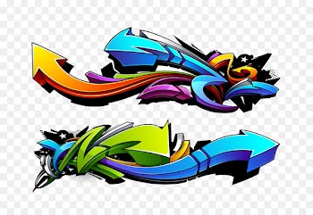Graffiti Drawing Illustration - Creative arrow 