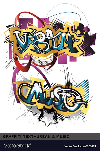 Graffiti text vector image